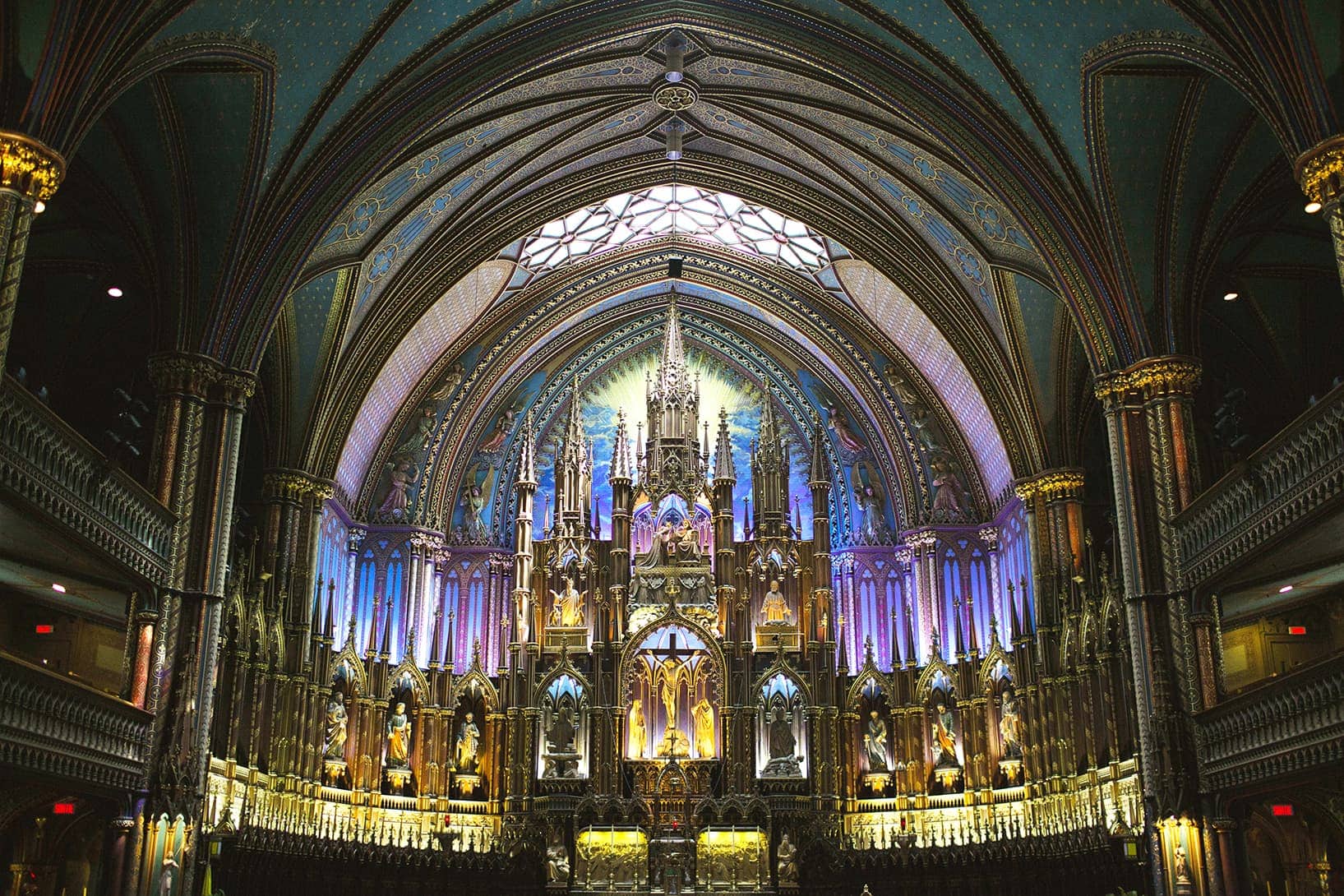 interior de la Basilica de Notre-Dame de Montreal