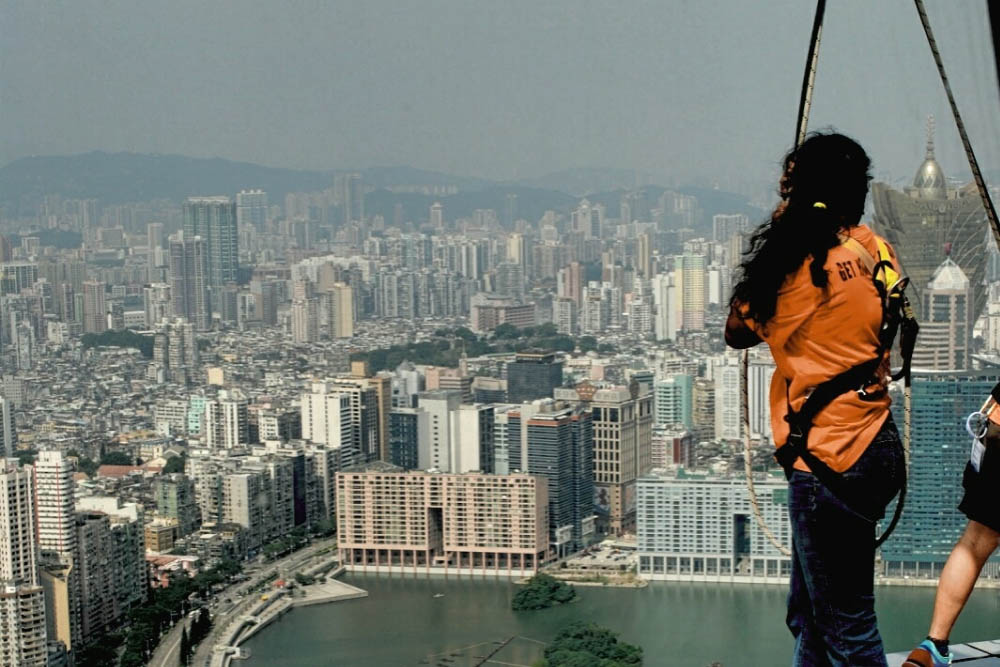 Salto en bungee en Macao, China