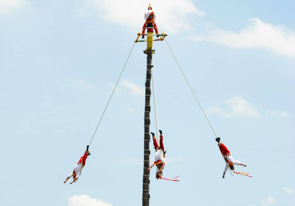 Danzantes voladores en Veracruz.