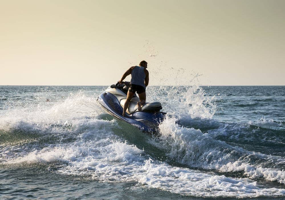 Practicar andar en Jet Ski en Bahía Tangolunda, Huatulco, Oaxaca