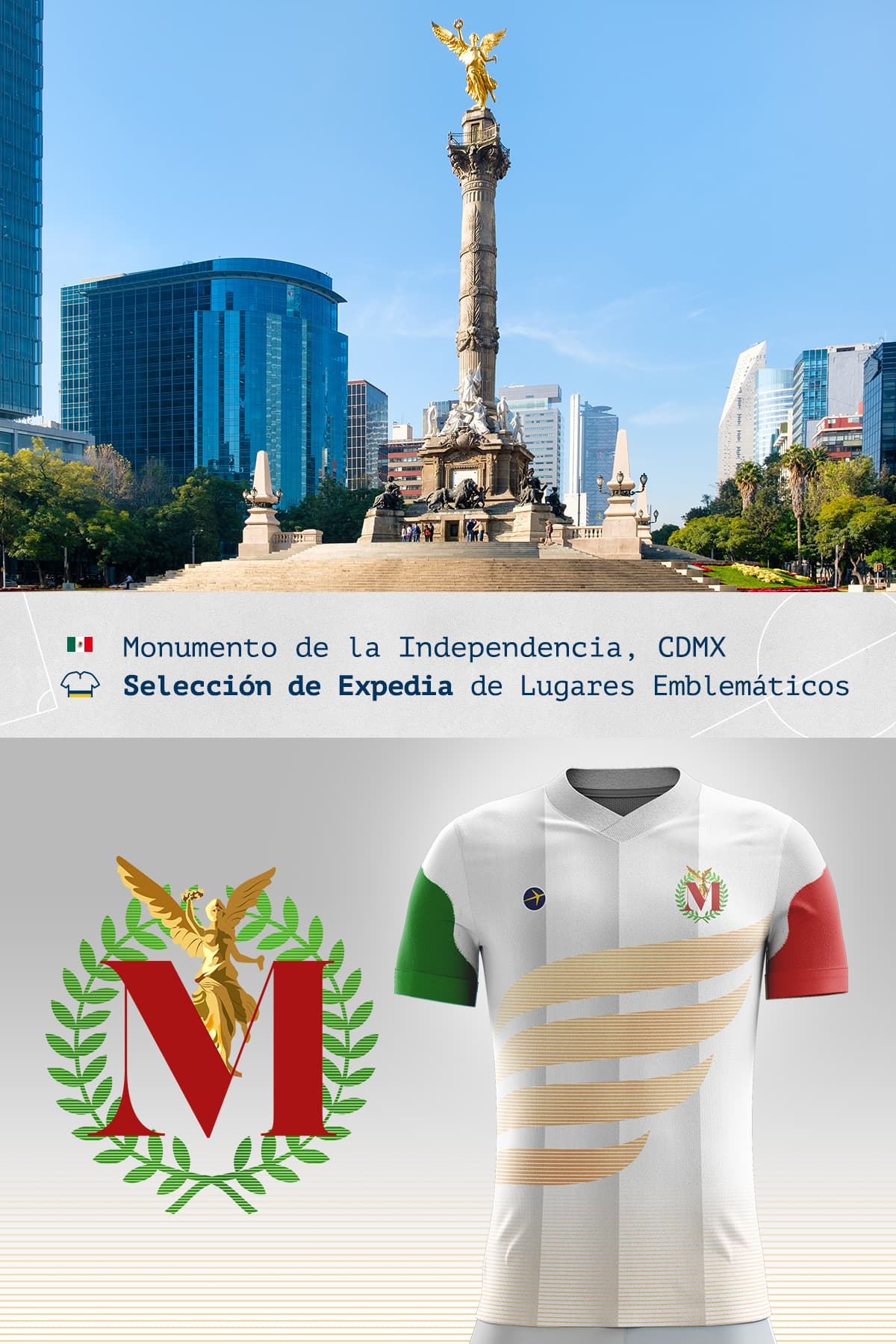 Jersey del Monumento de la Independencia de la Independecia en la Ciudad de México 