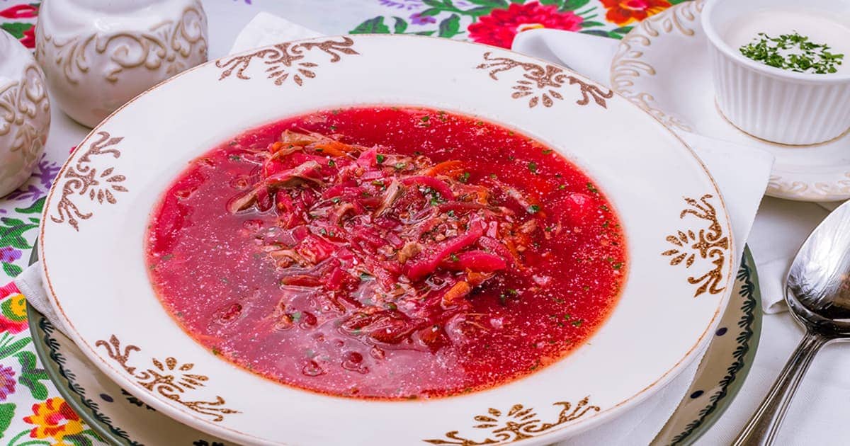 Platillo tradicional ruso Platillo Borscht