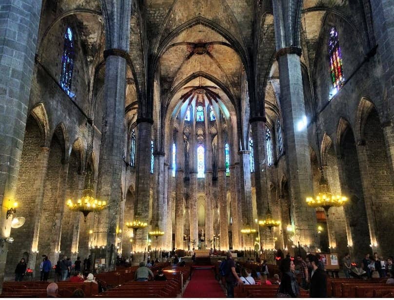 Basílica de Santa María del Mar en Barcelona 