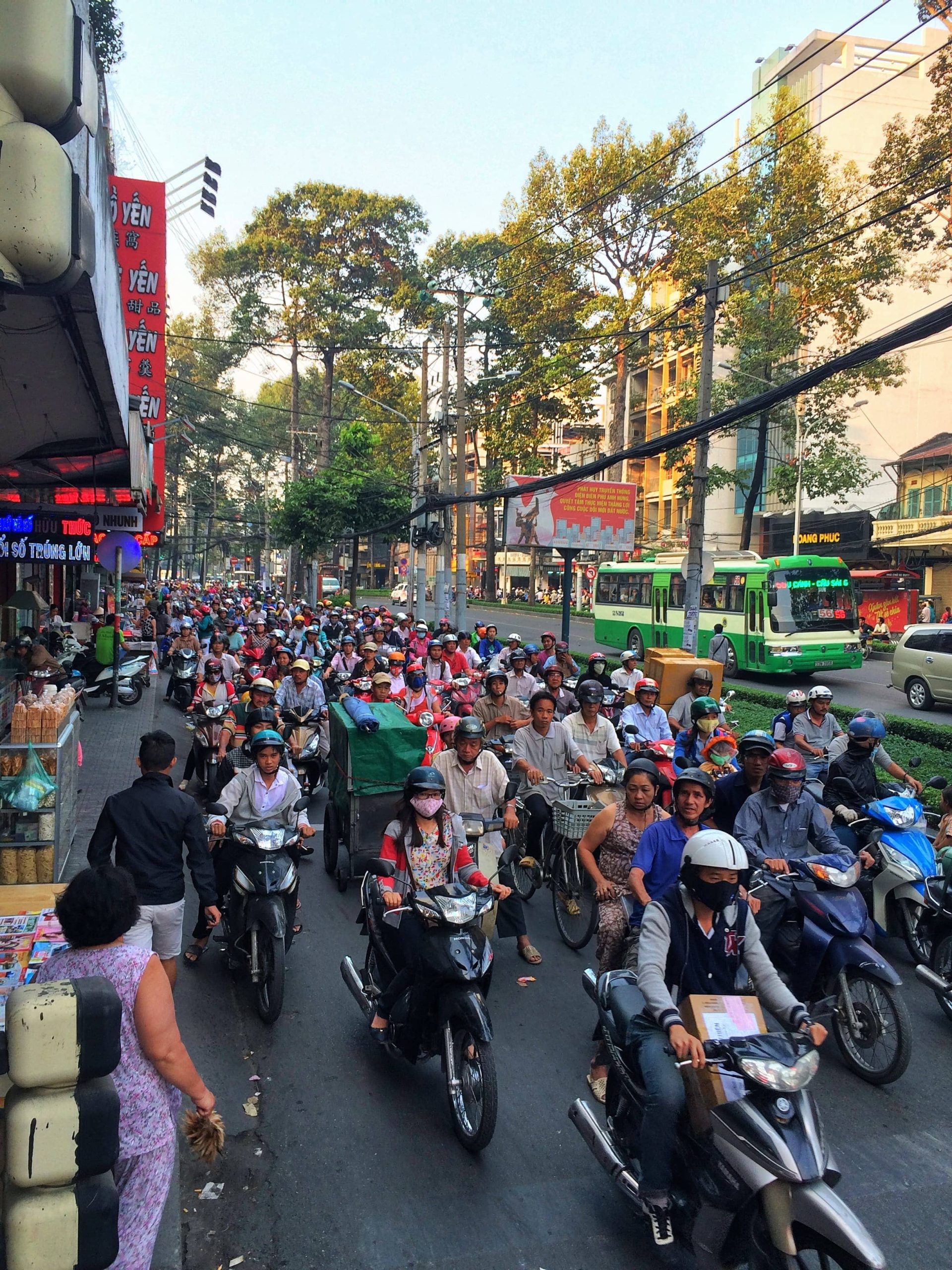 Motorcycle traffic in Ho Chi Minh