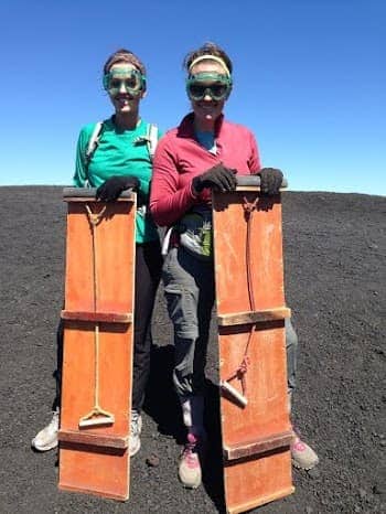 Volcano boarding