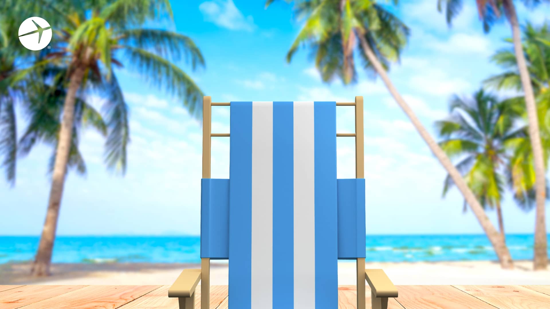 Tropical beach Zoom meeting background