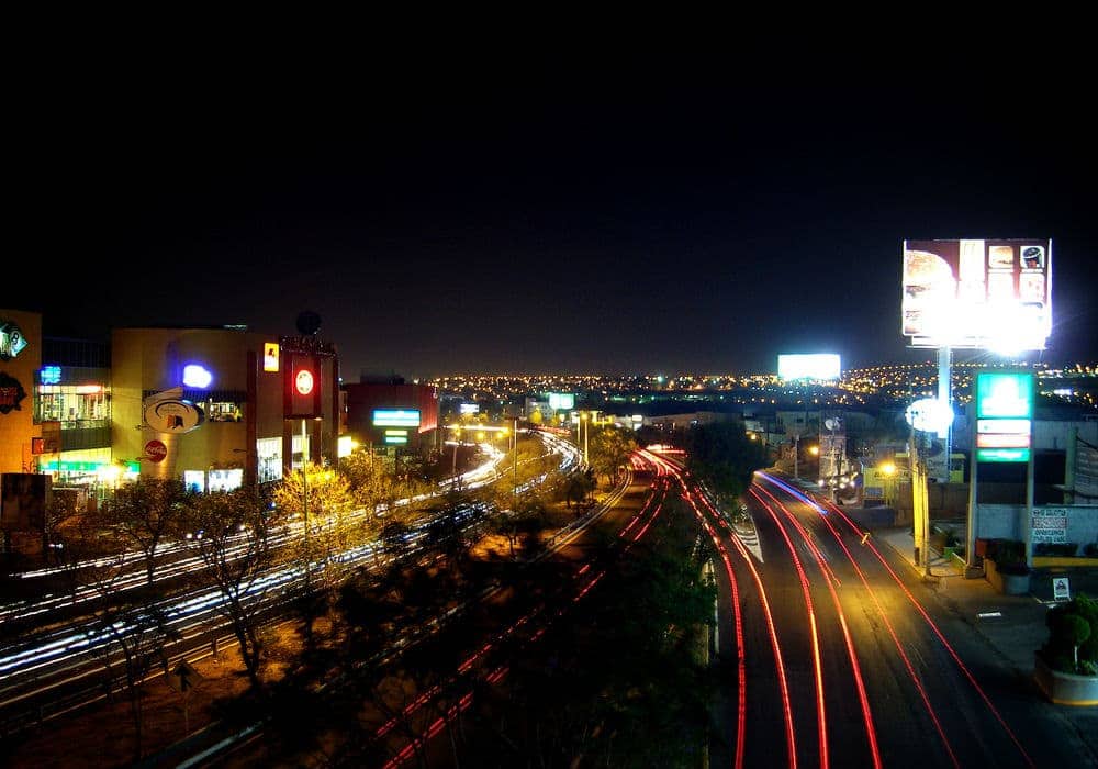 noche en Querétaro, México