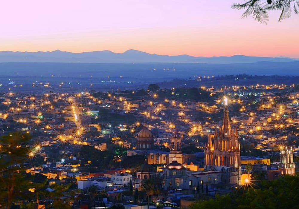 puesta del sol en San Miguel de Allende