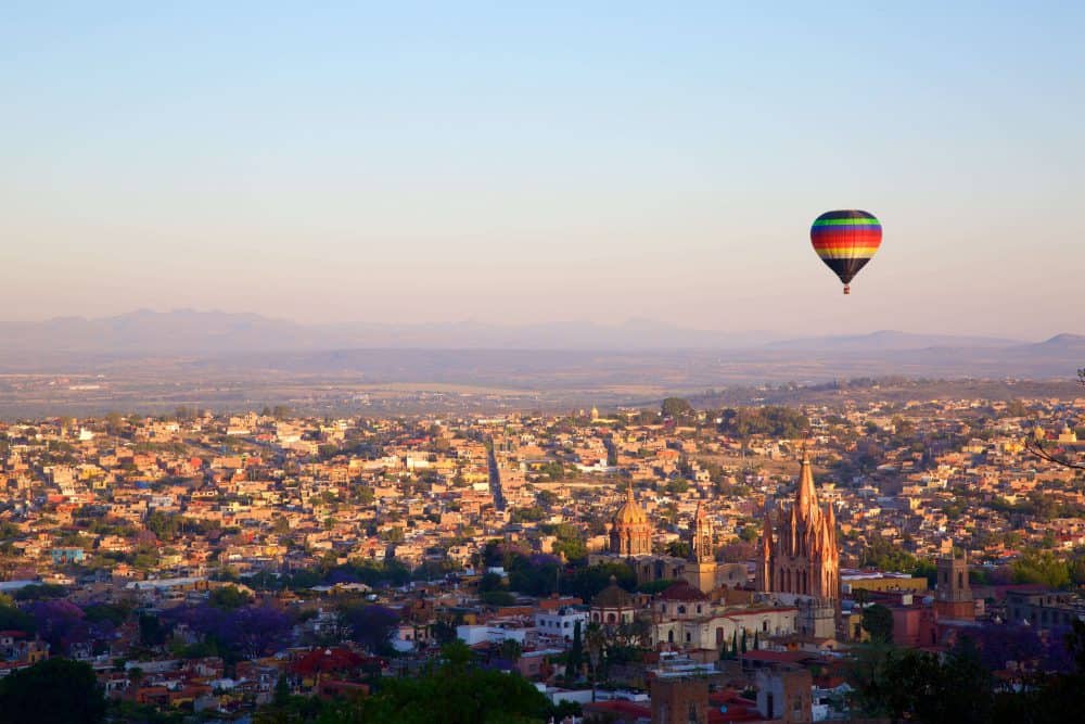Vuelo en globo en San Miguel de Allende